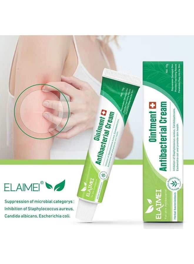 Elaimei Antibacterial Ointment Cream, Mosquito Bite Itching Relieve Itching Skin Topical Herbal, Itch And Rash Ointment, Anti Itch Cream Extra Strength For Itchy Skin Relief, Rash Cream 15G - Image 3